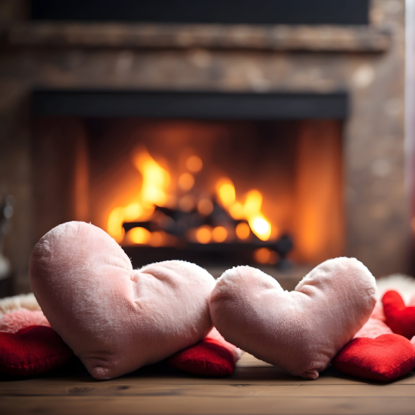 Valentines Day Fireplace in Rochester, NY